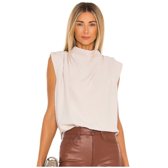 Amanda Uprichard Cream Sleeveless Top - Picture 1 of 8